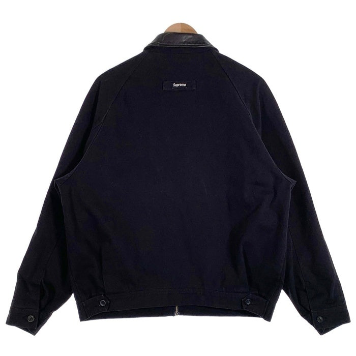 SUPREME シュプリーム 20AW Leather Collar Work Jacket レザーカラー ワークジャケット ブラック Size L 福生店