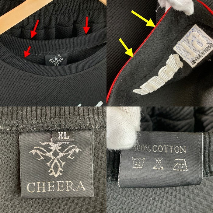 CHEERA W-ONE9 EIGHT 半袖トップ ショートパンツ セット ブラック Size XL 福生店