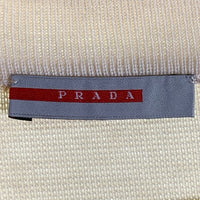 PRADA SPORT プラダスポーツ ハーフジップ ハイネック ウールセーター ナイロン切替 ナチュラル SMM251 Size 46 福生店