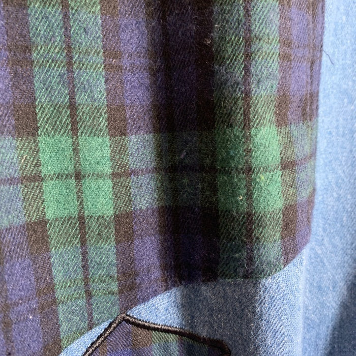 EXAMPLE エグザンプル E-51 DENIM MOD COAT デニム モッズコート ライトブルー Size XL 福生店