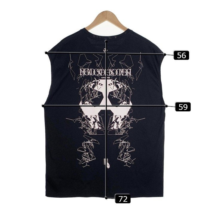 ACRONYM アクロニウム 22SS グラフィックプリント ノースリーブTシャツ ブラック S25-PR Size S 福生店