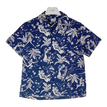 SUNSURF サンサーフ スペシャルエディション SS35839 SAILORS ON SHORE LEA コットン アロハシャツ ネイビー sizeM 瑞穂店