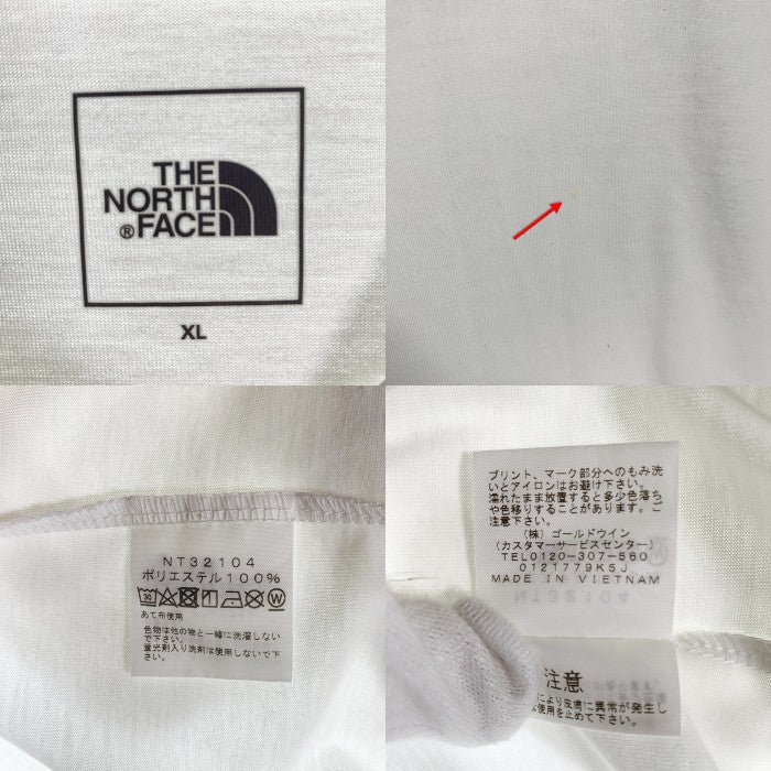 THE NORTH FACE ノースフェイス S/S CONTOUR TRIP TEE ショートスリーブ コントア トリップ 半袖 Tシャツ ホワイト NT32104 Size XL 福生店