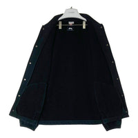 STUSSY ステューシー CHAMPION チャンピオン リバースウィーブ 防風スウェット シャネルロゴ コーチジャケット ブラック sizeM 瑞穂店