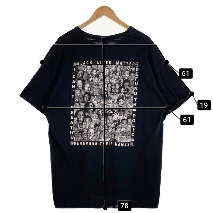 BLACK LIVES MATTER ブラックライヴズマター プリントTシャツ ブラック Size 2XL 福生店