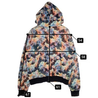 PHENOMENON フェノメノン 総柄 ジップアップ フーディー パーカー マルチカラー Size L 福生店