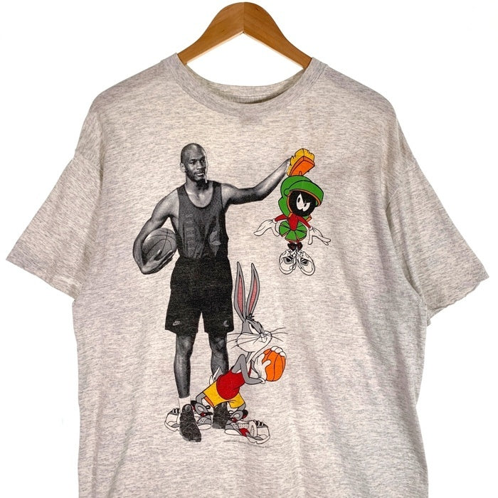 90`s NIKE ナイキ MICHAEL JORDAN マイケルジョーダン SPACE JAM スペースジャム プリントTシャツ アッシュグレー バッグスバニー 銀タグ Size L 福生店