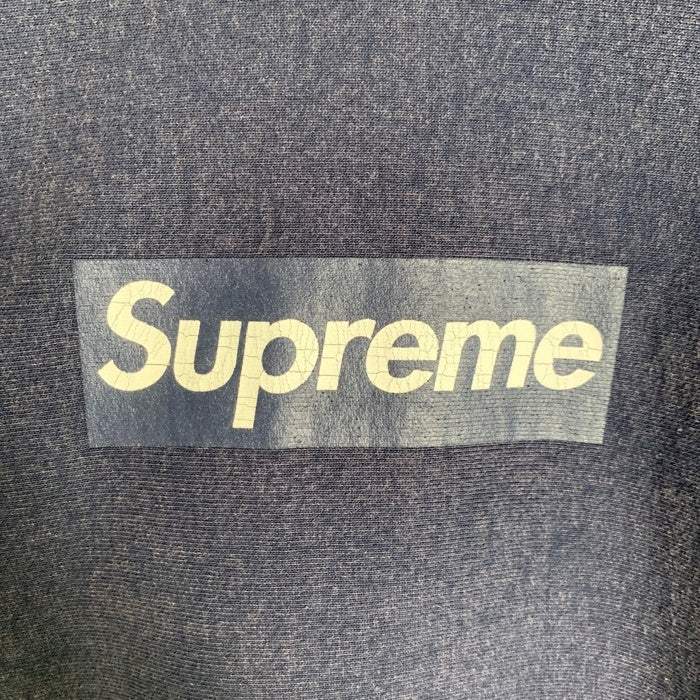 SUPREME シュプリーム 25SS Washed Box Logo Crewneck ウォッシュドボックスロゴクルーネックスウェットトレーナー ネイビー Size XL 福生店