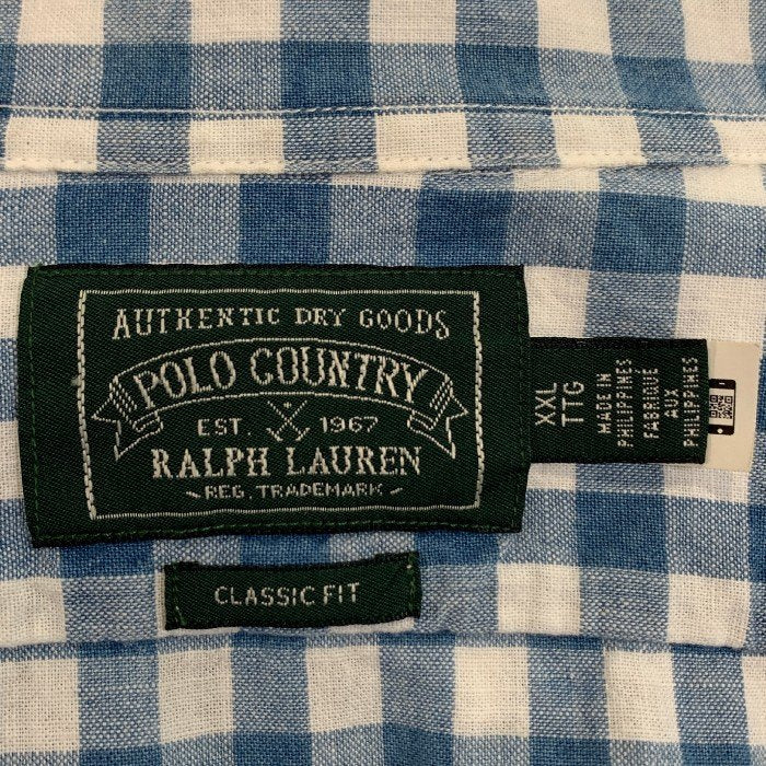 POLO COUNTRY RALPH LAUREN ポロカントリ－ ラルフローレン ギンガムチェック ワークシャツ Size XXL 福生店