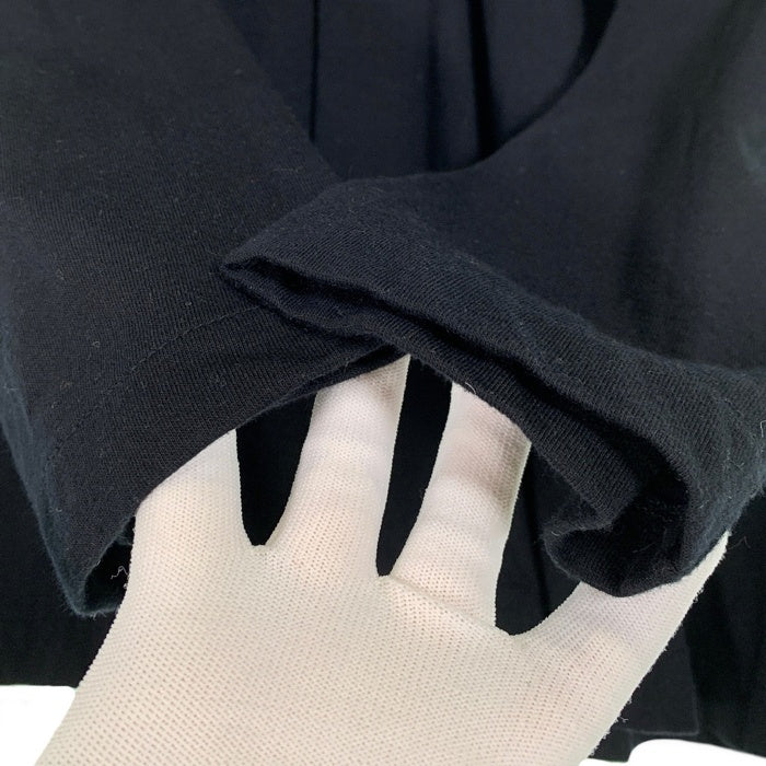 agnes b. homme アニエスベーオム レザール刺繡 コットンシャツ ブラック 長袖 日本製 オールド Size 2 福生店