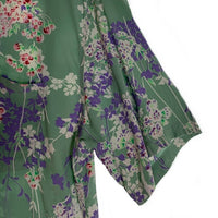 SUN SURF サンサーフ RAYON HAWAIIAN SHIRT CHERRY BLOSSOMS レーヨン 半袖 ハワイアン シャツ グリーン SS38319 Size M (15-15 1/2) 福生店
