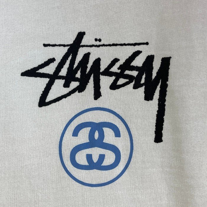 STUSSY ステューシー ラグラン  七分丈 ロンT ホワイト sizeM 瑞穂店