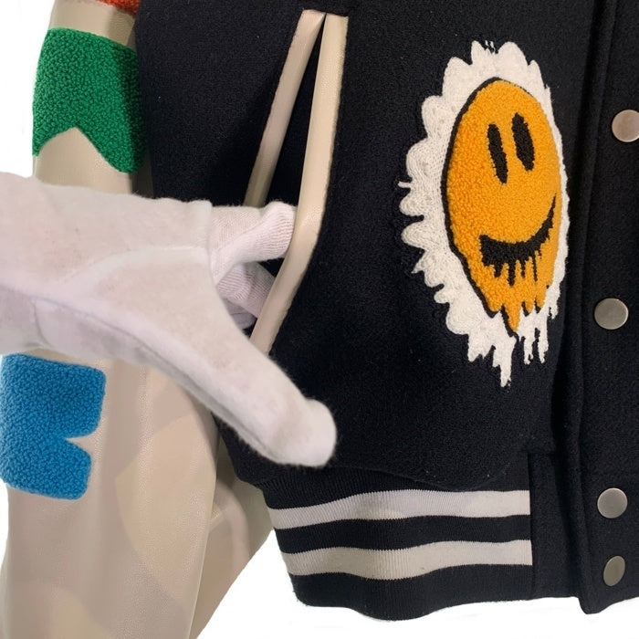 MISTERCHILD ミスターチャイルド WOOL Varsity Jacket ウールバーシティ ジャケット スタジャン ブラック ホワイト Size M MISTERCHILD ミスターチャイルド WOOL Varsity Jacket ウールバー