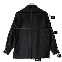 HERMES エルメス ウール フルジップ シャツジャケット チャコールグレー size40 瑞穂店