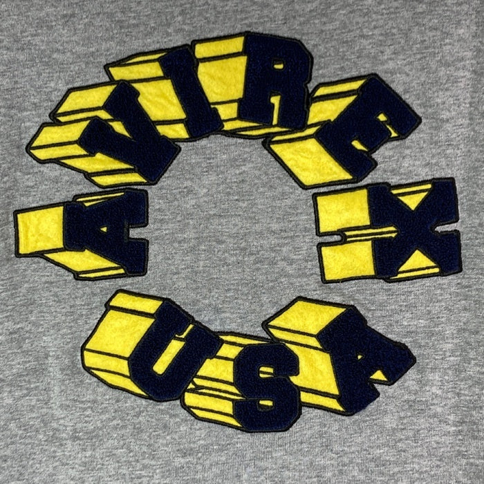 AVIREX アヴィレックス  パイルロゴ Tシャツ グレー sizeM 瑞穂店