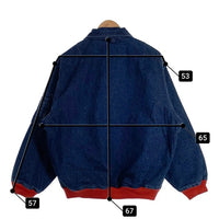 BLUE WAY ブルーウェイ ジップアップ デニムジャケット 赤リブ フライト インディゴ Size M 福生店