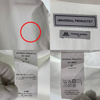 UNIVERSAL PRODUCTS ユニバーサルプロダクツ T.M. ZIP FRONT L/S BLOUSON トーマスメイソン ジップアップブルゾン ジャケット ホワイト コットン 201-60307 Size 2 福生店