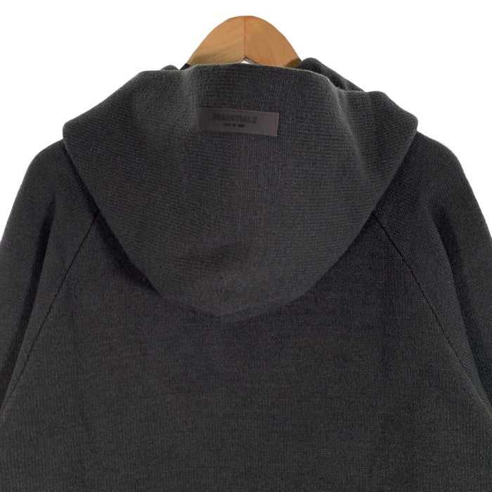 ESSENTIALS エッセンシャルズ 22SS KNIT HOODIE ニットフーディ 1977 パーカー IRON アイアン ブラック Size L 福生店