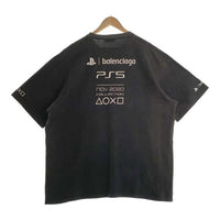 BALENCIAGA バレンシアガ 21AW PS5 ロゴプリント オーバーサイズTシャツ ブラック 651795 TKVF3 Size XL 福生店