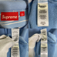 SUPREME シュプリーム 24AW Satin Applique Hooded Sweatshirt サテンアップリケ プルオーバースウェットパーカー ライトブルー Size L 福生店