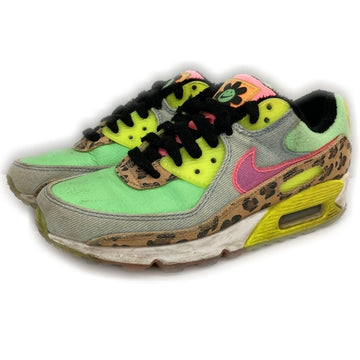 NIKE ナイキ AIR MAX 90LX Denim Leopard Print スニーカー ライムグリーン CW3499-300 Size23.5cm 瑞穂店