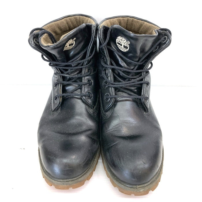 Timberland ティンバーランド HAINSWORTH 6ホール レザーブーツ ブラック Size 約25-26cm 瑞穂店