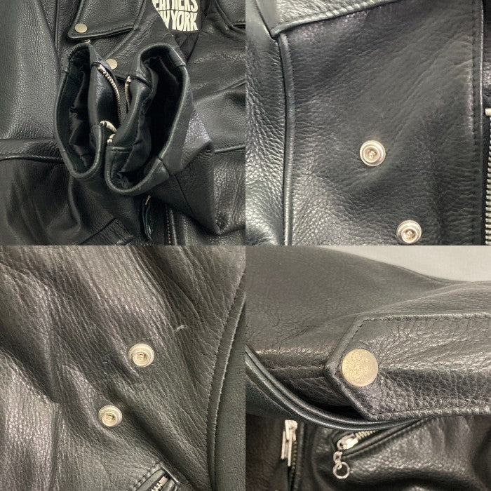 WUNDER LEATHERS NEW YORK ワンダーレザー カウハイド ダブル ライダースジャケット ブラック sizeM 瑞穂店