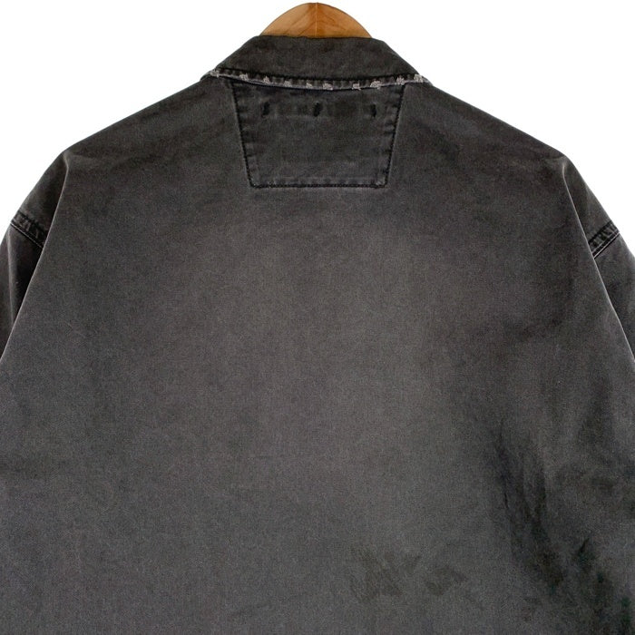 NAUTICA ノーティカ 24SS クラッシュドチノ ジップブルゾン ジャケット グレー USED/ダメージ加工 241-1538 Size L 福生店