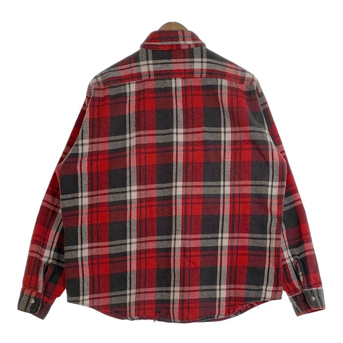 90's FIVE BROTHER ファイブブラザー 長袖 フランネルシャツ レッド ブラック ホワイト USA製 Size XL 福生店