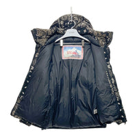 FIRST DOWN ファーストダウン 203-1501 ペイズリー柄 ダウンジャケット ブラック sizeS 瑞穂店