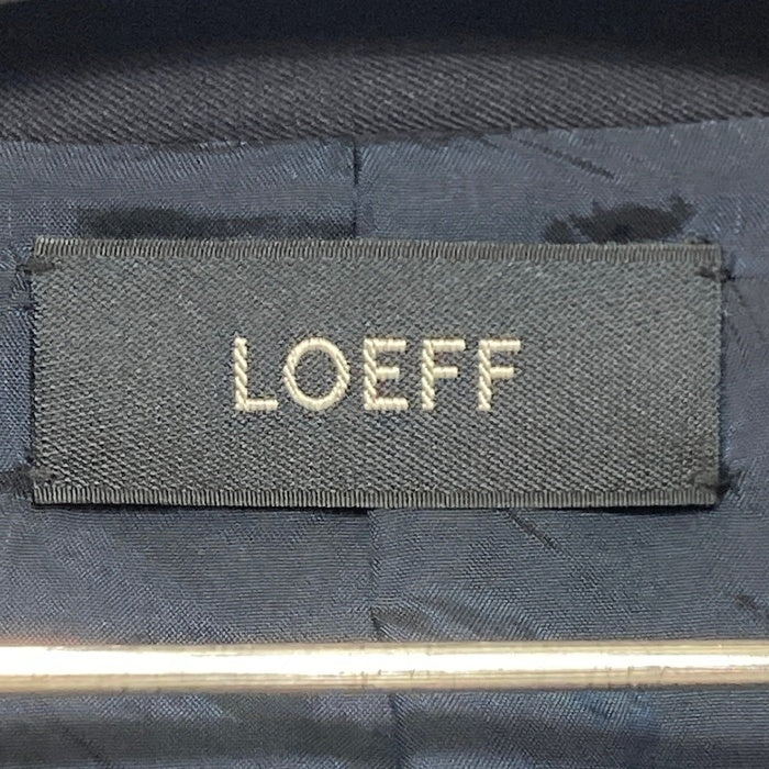 LOEFF ロエフ 1626-699-3572 ダブル ノーカラーワンピース ダークネイビー size0 瑞穂店