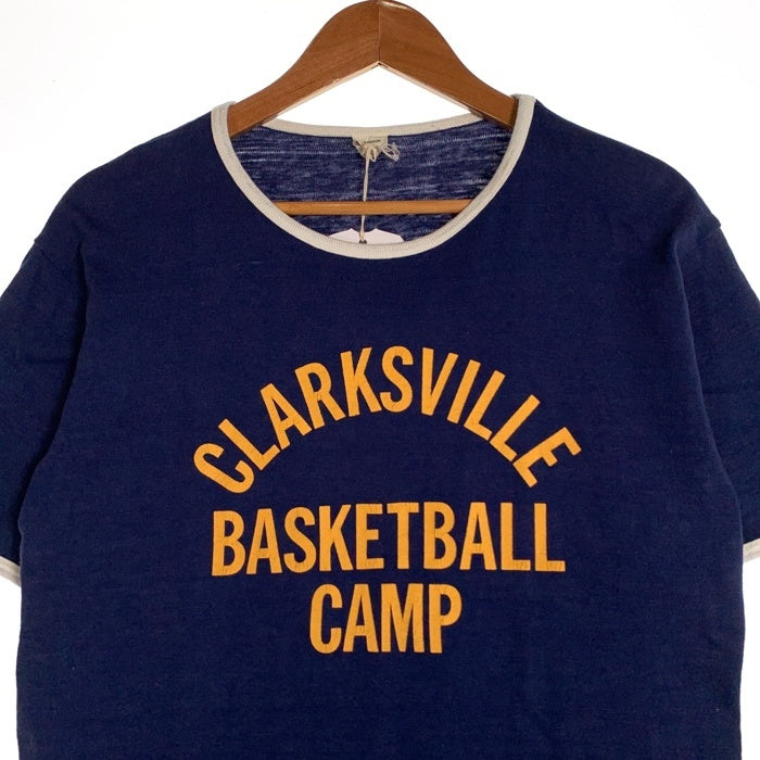 WAREHOUSE ウェアハウス CLARKS VILLE 半袖 Tシャツ ネイビー 4059 Size L 福生店