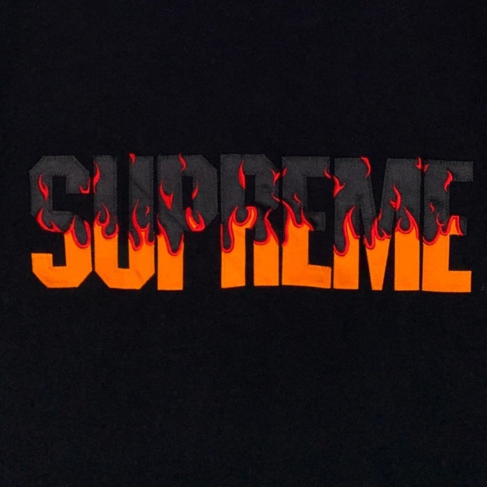 SUPREME シュプリーム 19AW Flame S/S Top フレイム ショートスリーブトップ Tシャツ ブラック Size XL 福生店