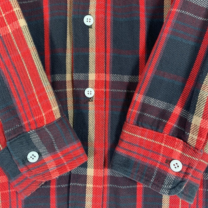 70's BIG YANK ビッグヤンク Plaid Flannel Shirt チェック フランネルシャツ レッド イエロー ブラウン Size S 福生店