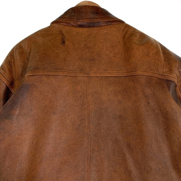 RESERVATION TICKET リザベーションチケット レザージャケット ブラウン 73405 Size L 福生店