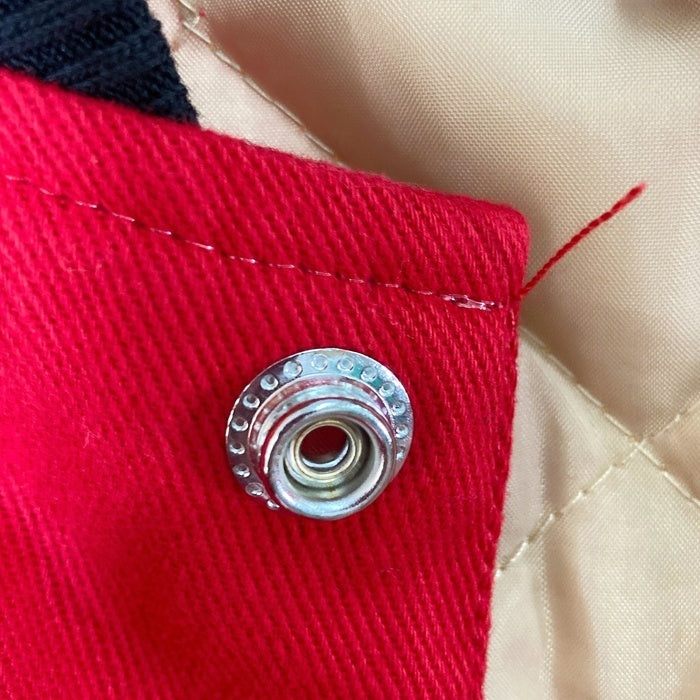 NBA CHICAGO BULLS シカゴ・ブルズ 6x NBA FINALS CHAMPIONS 全刺繍 スタジャン レッド sizeL 瑞穂店