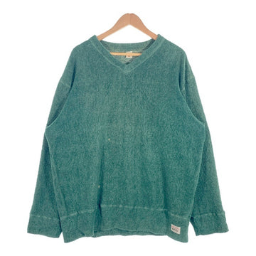 90's STUSSY ステューシー パイル地 Vネックトレーナー グリーン Size M 福生店