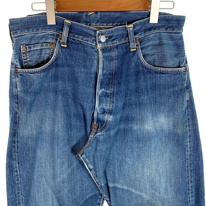 EVISU エヴィス ストレート デニム カモメペイント 隠しリベット インディゴ Lot.2001 Size 35×35 福生店