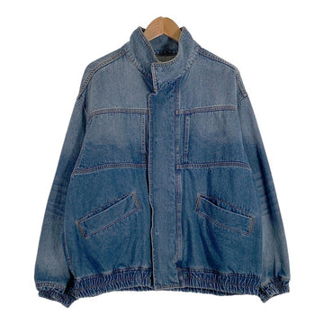 ADAM ET ROPE アダムエロペ 23SS ドライタッチデニム スタンドカラーブルゾン ジップアップジャケット ライトブルー GML-03080-A Size M 福生店