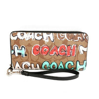 COACH×MINT+SERF コーチ×ミント＆サーフ コラボ ラウンドジップ 長財布 ベージュ系 瑞穂店