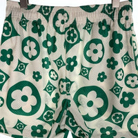 BRAVEST STUDIOS ブレイベストスタジオ フラワープリント メッシュ ショートパンツ ホワイト グリーン Size L 福生店