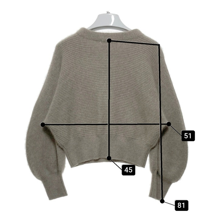 ANAYI アナイ ハイネック横編みリブニット ベージュ Size38 瑞穂店