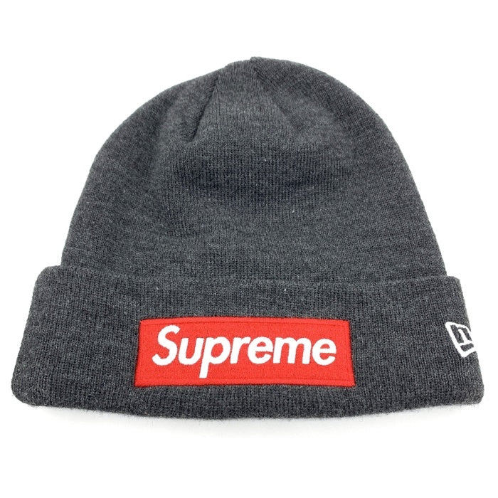 SUPREME シュプリーム 21AW New Era ニューエラ Box Logo Beanie ボックスロゴ ビーニーキャップ チャコール アクリル 福生店