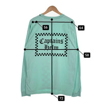 CAPTAINS HELM キャプテンズヘルム プリント 刺繡ロゴ ロングスリーブTシャツ ティファニーブルー Size L 福生店