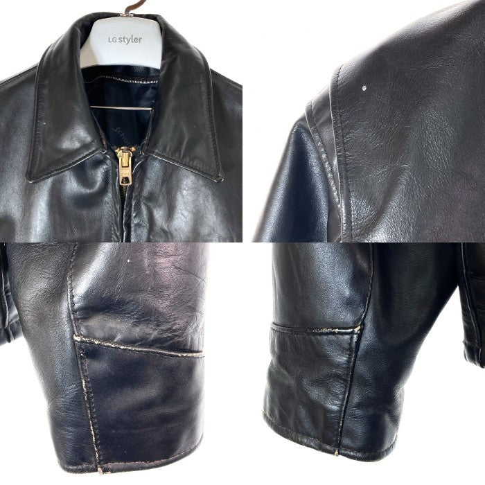 Schott ショット AT101 シングルライダースジャケット ブラック size40※ライナー欠品・裏地脇ダメージ有 瑞穂店