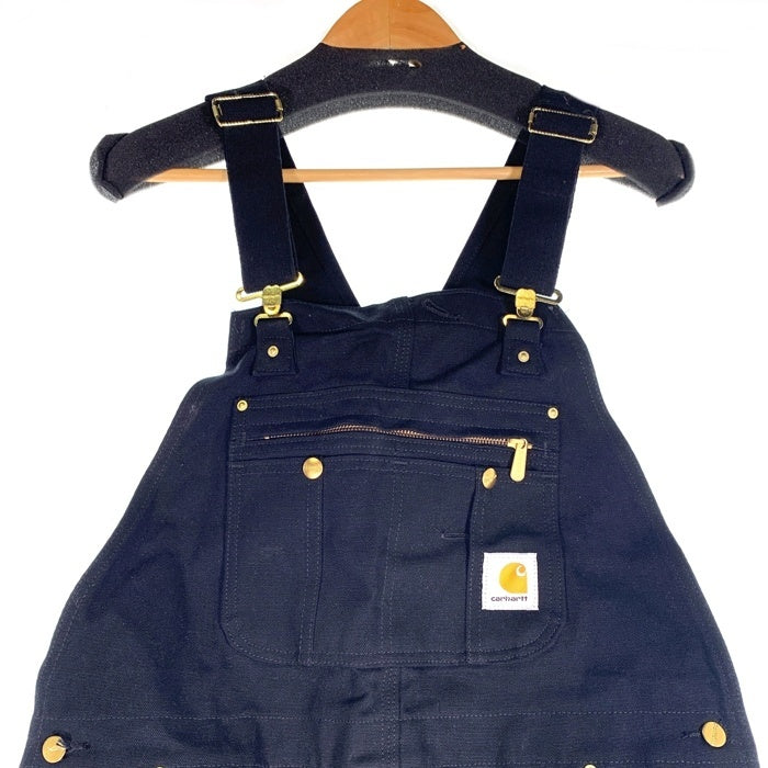CARHARTT カーハート Loose Fit Firm Duck Zip to Thigh Bib Overalls ダック オーバーオール R37BLK ブラック Size 38×32 福生店