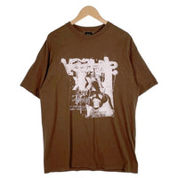 00`s STUSSY ステューシー Bulldog Photo ブルドッグ フォトプリントTシャツ ブラウン メキシコ製 Size L 福生店