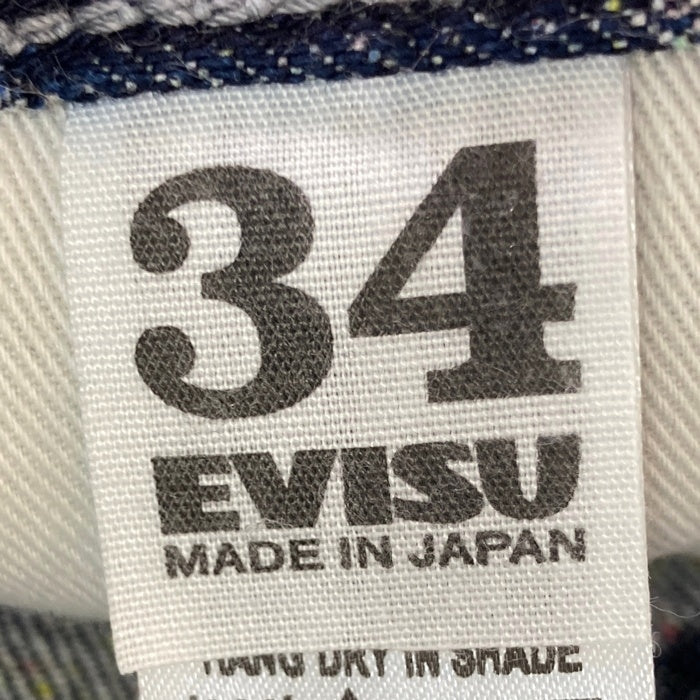 EVISU エヴィス Lot 7550 カモメジャガード総柄 デニムハーフパンツ インディゴ size34 瑞穂店