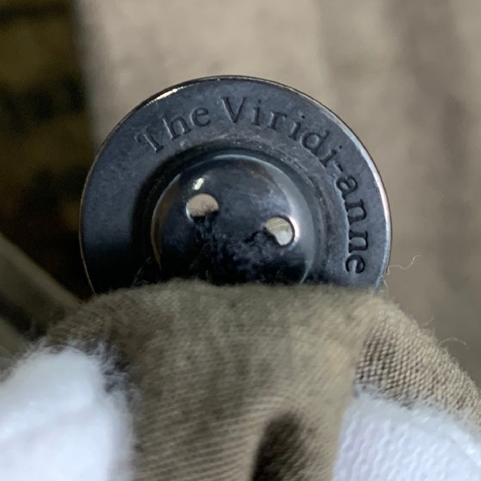 The Viridi-anne ザヴィリジアン コットン リネン フーデッド ロングコート バックプリント カーキ VI-2856-06-CA Size 2 福生店