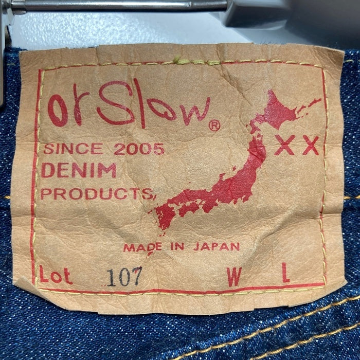 orSlow オアスロウ Lot 107 ジッパーフライ ストレートデニムパンツ ジーンズ インディゴ Size JPN M 瑞穂店